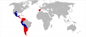Map of Spanish speaking countries